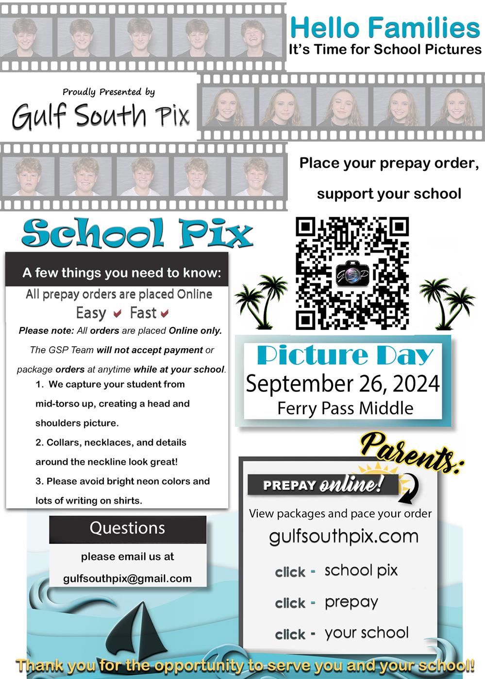 FPMS: Picture Day Flyer, Sept. 26